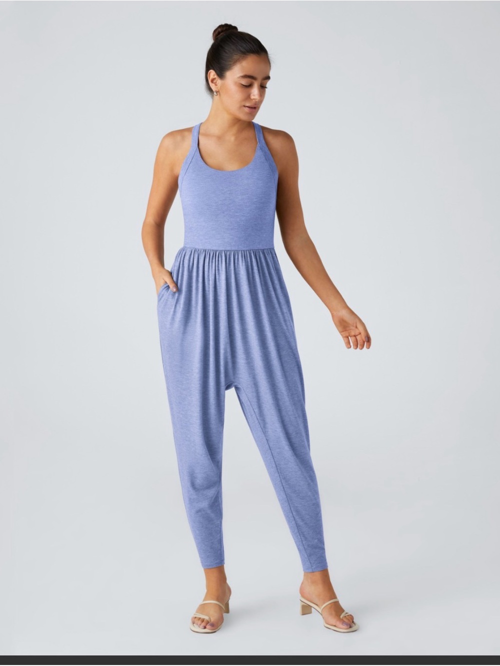Halara U Neck Pocket Harem Casual Jumpsuit-Easy Peezy Edition Size Medium